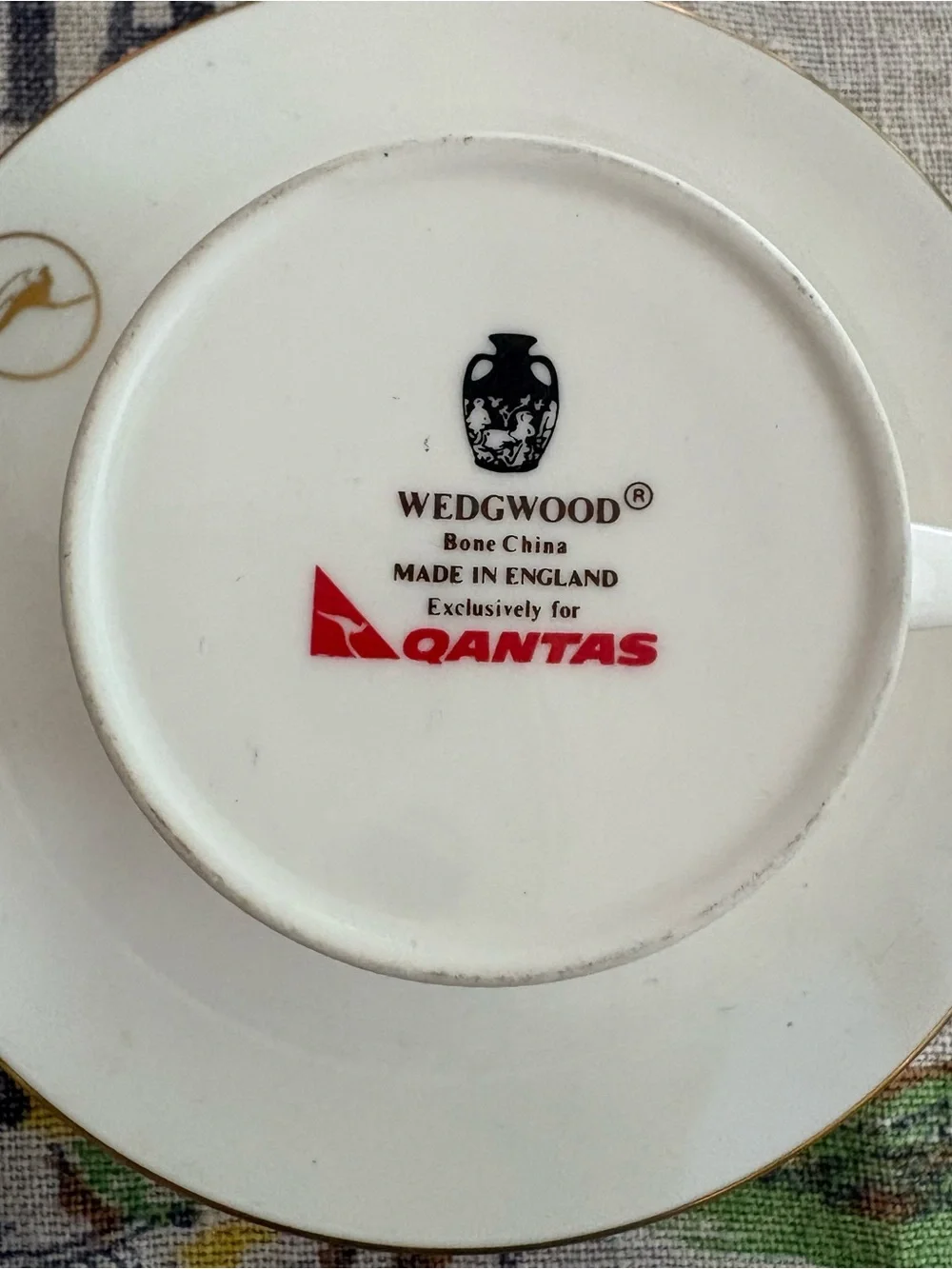 70’s Australian Airlines Collectable Wedgwood Qantas  Set of 2 Espresso Cups